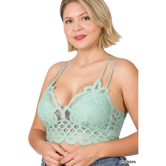 NEW! PLUS SIZE! Zenana Adeline Crochet Lace Bralette - Picture 10 of 11